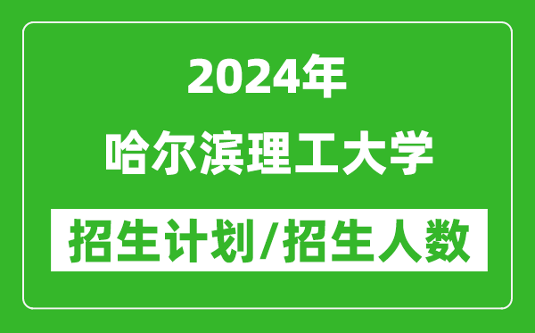 2024年哈爾濱理工大學(xué)各省招生計劃及各專業(yè)招生人數(shù)是多少