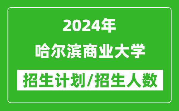 2024年哈爾濱商業(yè)大學(xué)各省招生計(jì)劃及各專(zhuān)業(yè)招生人數(shù)是多少