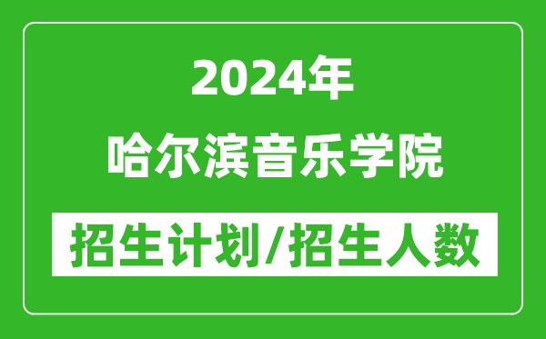 2024年哈爾濱音樂學(xué)院各省招生計劃及各專業(yè)招生人數(shù)是多少