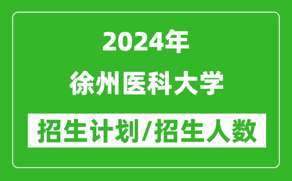 2024年徐州醫(yī)科大學(xué)各省招生計劃及各專業(yè)招生人數(shù)是多少