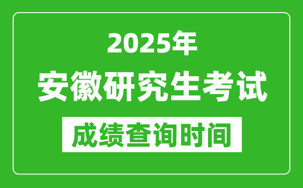 2025年安徽考研成績查詢時(shí)間,安徽2025考研什么時(shí)候查分