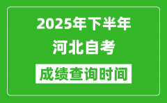 2025年下半年河北自考成績查詢時間_什么時候公布分數(shù)？