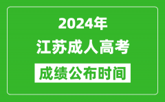 2024年江蘇成考成績什么時候出來？