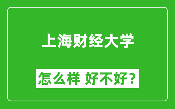 上海財經(jīng)大學(xué)怎么樣 好不好?附最新全國排名情況