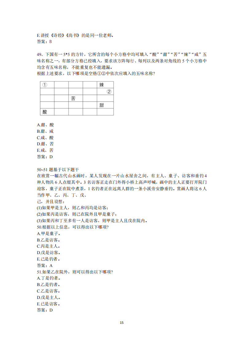 2025年研究生考試管綜試卷真題及答案解析