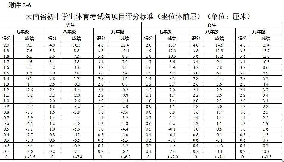 2025年云南省中考體育考試項(xiàng)目及評(píng)分標(biāo)準(zhǔn)（最新）