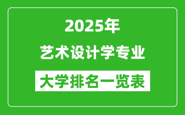 全國(guó)藝術(shù)設(shè)計(jì)學(xué)專業(yè)最好的大學(xué)排名一覽表(2025最新)