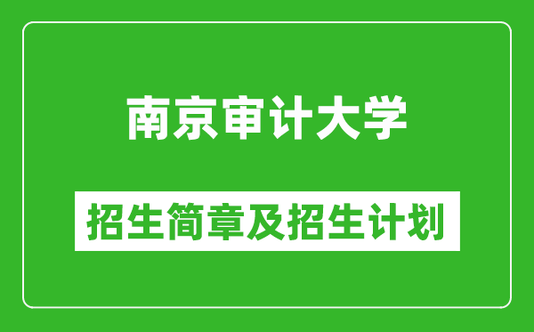 南京審計(jì)大學(xué)2025年招生簡章,各省高考招生計(jì)劃人數(shù)一覽表