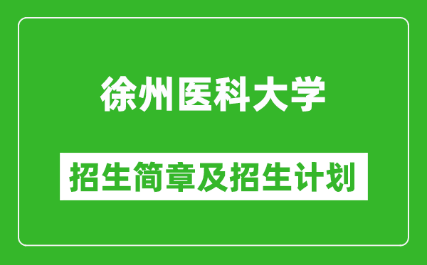 徐州醫(yī)科大學2025年招生簡章,各省高考招生計劃人數(shù)一覽表