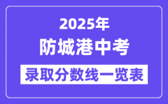 2025年防城港中考錄取分?jǐn)?shù)線一覽表(含歷年分?jǐn)?shù)線)