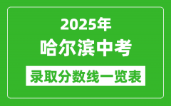 2025年哈爾濱中考錄取分?jǐn)?shù)線(xiàn)一覽表(含歷年分?jǐn)?shù)線(xiàn))