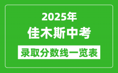 2025年佳木斯中考錄取分?jǐn)?shù)線(xiàn)一覽表(含歷年分?jǐn)?shù)線(xiàn))
