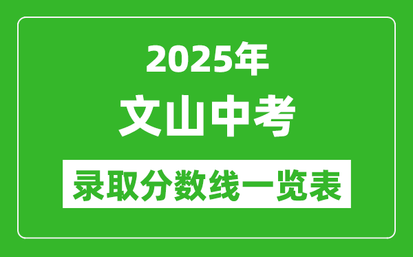 2025年文山州中考錄取分?jǐn)?shù)線一覽表(含歷年分?jǐn)?shù)線)
