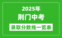 2025年荊門中考錄取分數線一覽表(含歷年分數線)