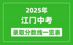 2025年江門中考錄取分?jǐn)?shù)線一覽表(含歷年分?jǐn)?shù)線)