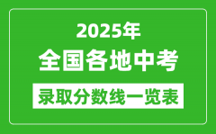 <b>2025全國(guó)各地中考錄取分?jǐn)?shù)線一覽表(31省市完整版)</b>