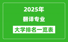 全國(guó)翻譯專業(yè)最好的大學(xué)排名一覽表（2025最新）