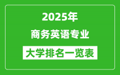全國(guó)商務(wù)英語專業(yè)最好的大學(xué)排名一覽表（2025最新）