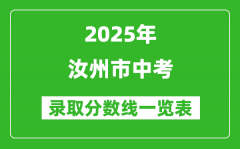 2025年汝州市中考錄取分數(shù)線一覽表(含歷年分數(shù)線)