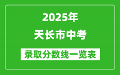 2025年天長市中考錄取分?jǐn)?shù)線一覽表(含歷年分?jǐn)?shù)線)