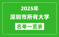 2025深圳市有哪些大學(xué)_深圳市所有高校名單一覽表(10所完整版)