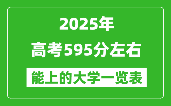 2025全國(guó)各地高考595分左右能上的大學(xué)一覽表(含理科+文科)