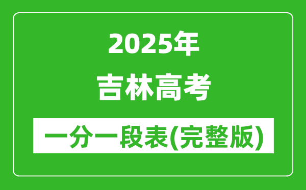 2025吉林高考一分一段表,查詢位次及排名（完整版）