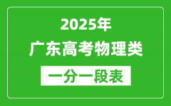 廣東省2025年高考物理類分數(shù)段統(tǒng)計表（位次排名對照）