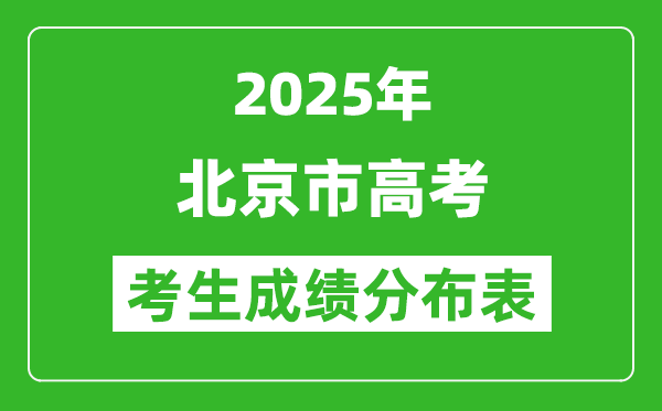 北京市2025年高考考生分數(shù)分布（位次排名對照）