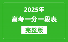 <b>2025年全國(guó)高考一分一段表匯總（31省市完整版）</b>