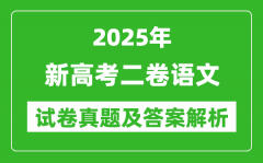 2025年新高考二卷語文試卷真題及答案解析(完整版)