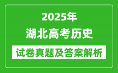 2025年湖北高考歷史試卷真題及答案解析(完整版)