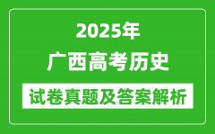 2025年廣西高考歷史試卷真題及答案解析(完整版)
