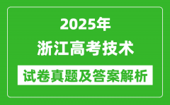 2025年浙江高考技術(shù)試卷真題及答案解析(完整版)