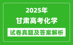 2025年甘肅高考化學(xué)試卷真題及答案解析(完整版)