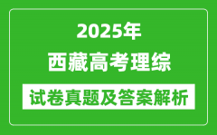 2025年西藏高考理綜試卷真題及答案解析(完整版)