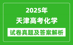 2025年天津高考化學(xué)試卷真題及答案解析(完整版)