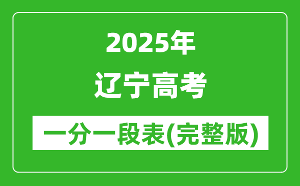 2025遼寧高考一分一段表,高考位次排名查詢（完整版）