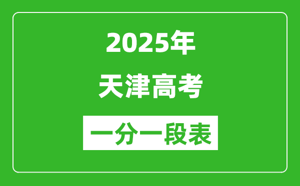 天津高考分?jǐn)?shù)線2025年一分一段表（高考成績分?jǐn)?shù)段）