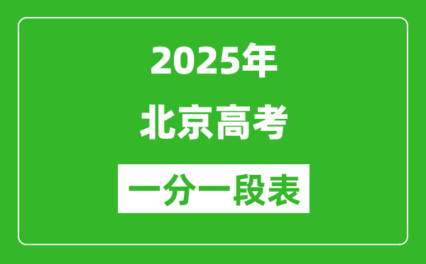 北京高考分?jǐn)?shù)線(xiàn)2025年一分一段表（高考成績(jī)分?jǐn)?shù)段）